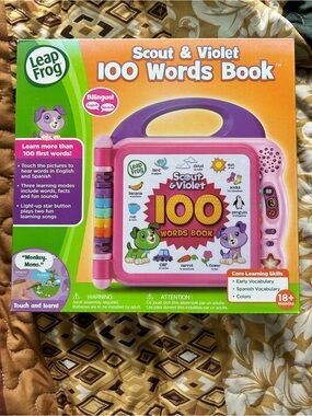 LeapFrog Scout & Violet 100 Words Book – Pink & Purple
